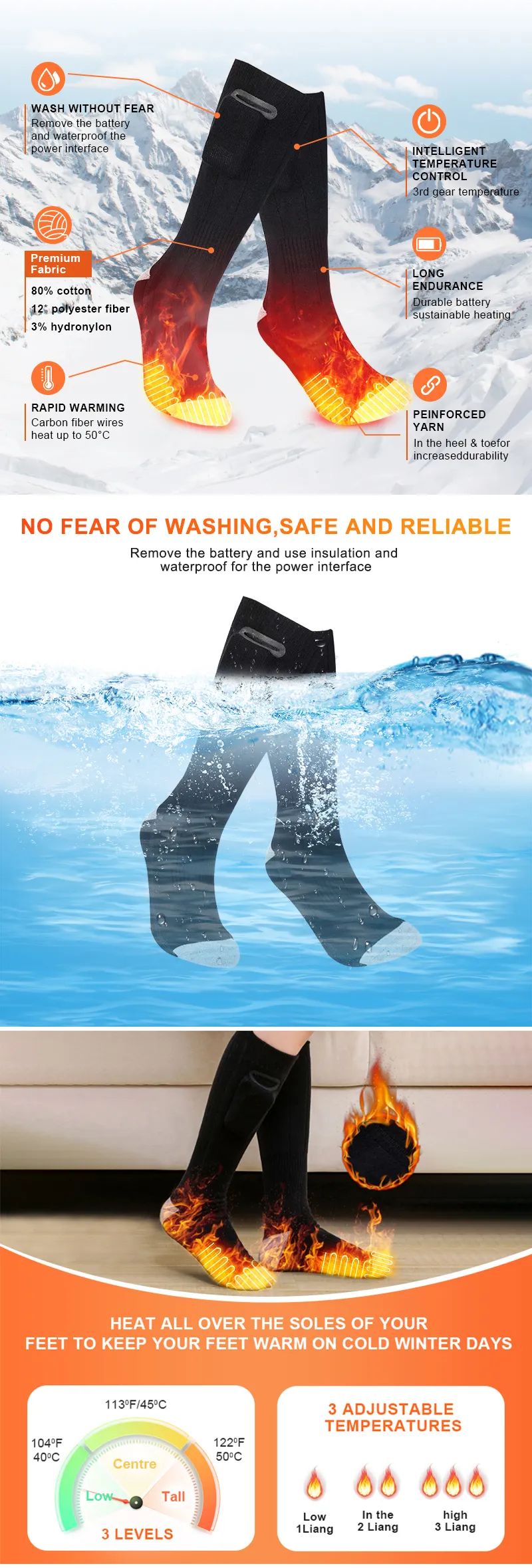 Rechargeable Heated Socks in Bangladesh - Keep Feet Warm in Winter