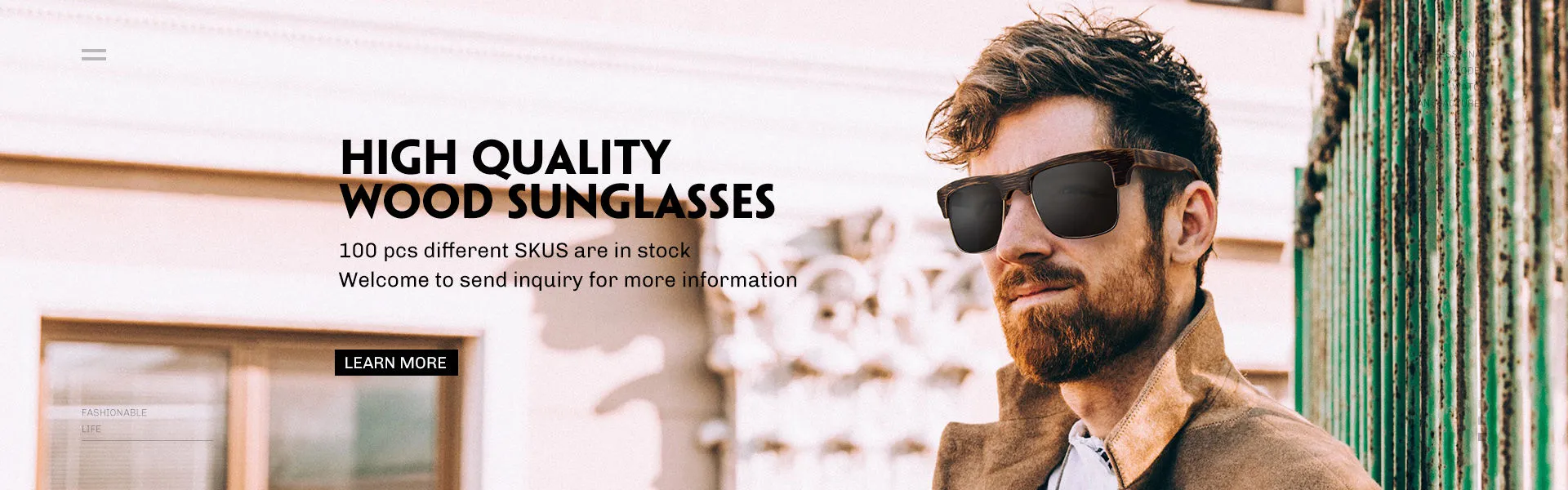 "Get your stylish wooden sunglasses, made from eco-friendly materials. These premium shades offer a natural, sustainable look while keeping you fashionable. Perfect for everyday wear, combining comfort with a touch of nature. Order your pair today for a unique and environmentally conscious accessory!"