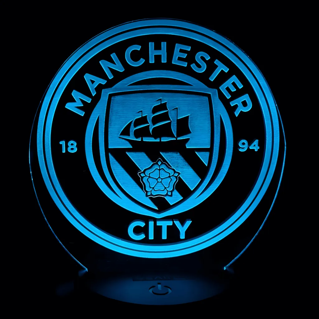 Acrylic Multicolor Night Lamp - Manchester City F.C.