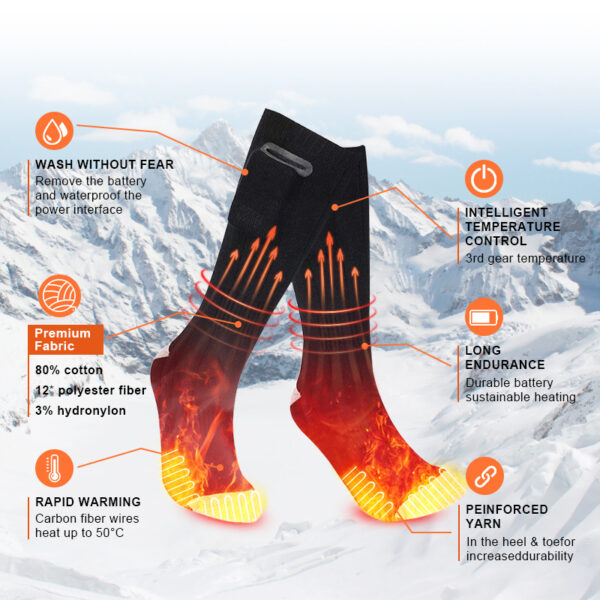 Rechargeable Heated Socks for Winter Warmth – Perfect for All Winter Activities