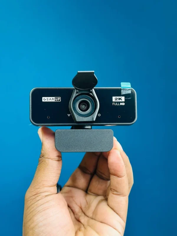 Buy GearUP K450 2K 4.0MP HD USB Webcam with Privacy Cover and Built-in Microphone in Bangladesh – Perfect for Video Calls, Streaming, and Online Meetings at Best Price.